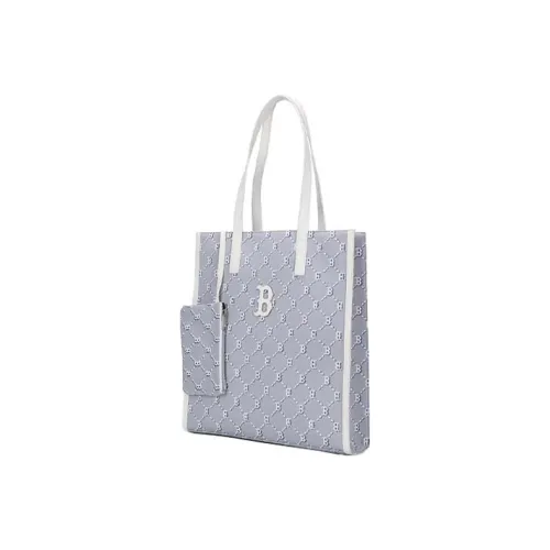 MLB MONOGRAM Коллекция Полиэстер Комбинированная Сумка Тоут Сумка Сумка для покупок Сумка через плечо Сумка Обычная Унисекс Серый Белый