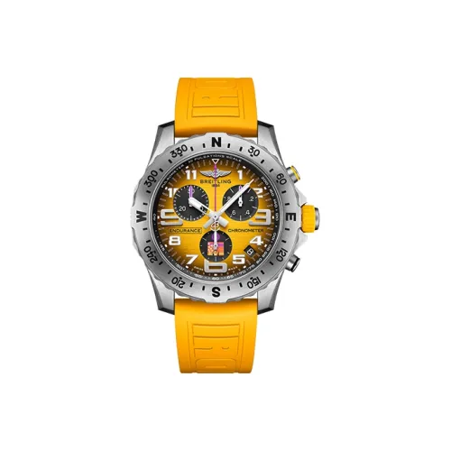 Breitling Professional Collection Кварцевый механизм Мужские часы Часы 44 мм Желтый циферблат Часы Титановые корпуса часов