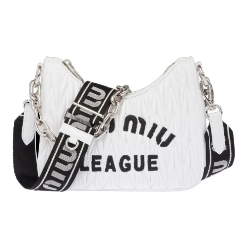 MIU MIU Matelassé Полиуретан Сумка Сумка через плечо Сумка через плечо Женская Белая