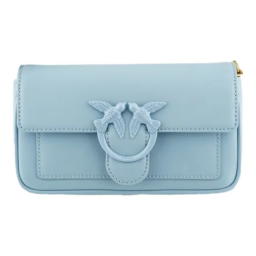 PINKO Корова Кожа Bird Сумка Swallow Сумка Сумка через плечо Мини Женская Небесно-Синий