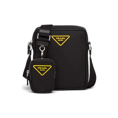 PRADA Нейлоновая сумка через плечо мужская черная