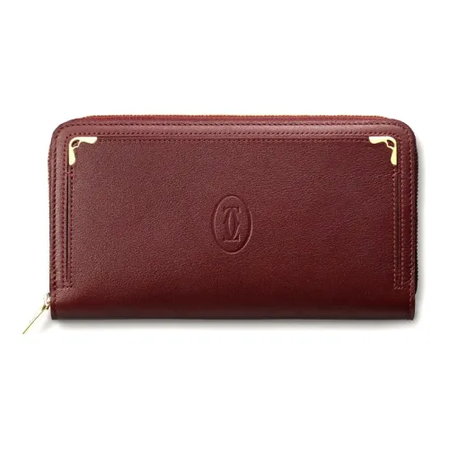 Cartier Кошелек из коровьей кожи женский бордовый