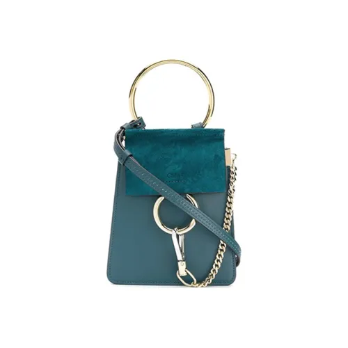 Chloe Chloé сумки Замша Пэчворк Телячья кожа Сумка через плечо сумка через плечо Стандартная Женская Зеленая