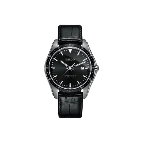 RADO Glam Slam Collection Кварцевый механизм Мужские часы Циферблат 44,9 мм Черный корпус из нержавеющей стали