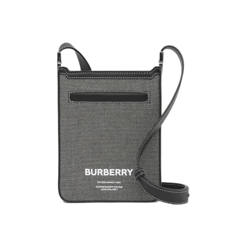 Burberry OlympiaHorseferry Коровья кожа Тоут Сумка Сумка для покупок Сумка через плечо Мини Мужская Черная Серая