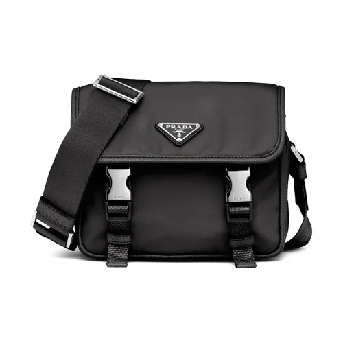 PRADA Saffiano кожа курьерская сумка сумка через плечо женская черная