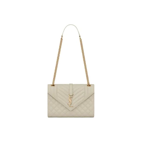 SAINT LAURENT Конверт Коровья кожа Сумка-конверт Сумка через плечо Средний Женская Белая