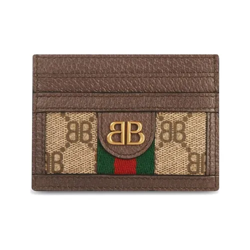 Balenciaga GUCCI Коллаборация Холст Картхолдер Картхолдер Женский Бежевый