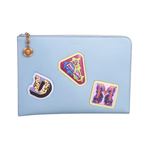 VERSACE Кожа Клатч Unisex Light Синий