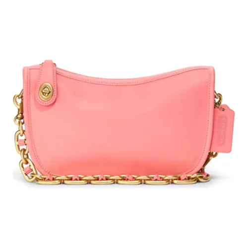 COACH Swinger Сумка из коровьей кожи маленькая сумка сумка через плечо сумка на плечо женская розовая