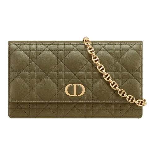 DIOR Caro Коровья кожа Сумка через плечо Женская Сосновый зеленый цвет