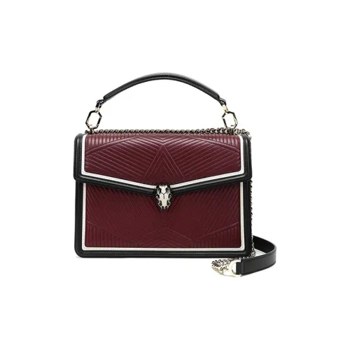 BVLGARI Serpenti Forever Series Кожа Сумка через плечо Сумка Женская