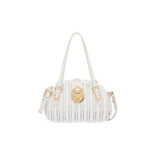 MIU MIU Кожа Портативный Сумка через плечо Сумка на плечо Женская Белая