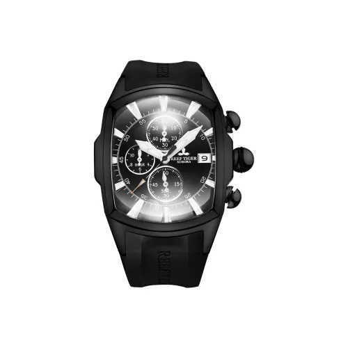 REEF TIGER Кварцевый механизм Мужские часы Aurora 45мм*23мм*15мм Черный