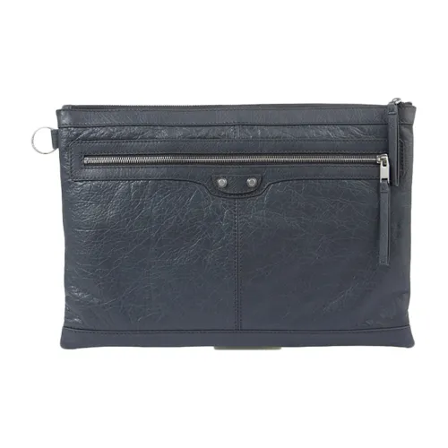 Balenciaga Sheepskin Clutch Standard Men's Dark Gray Баленсиага Шипкин Клатч Стандартный Мужской Темно-Серый