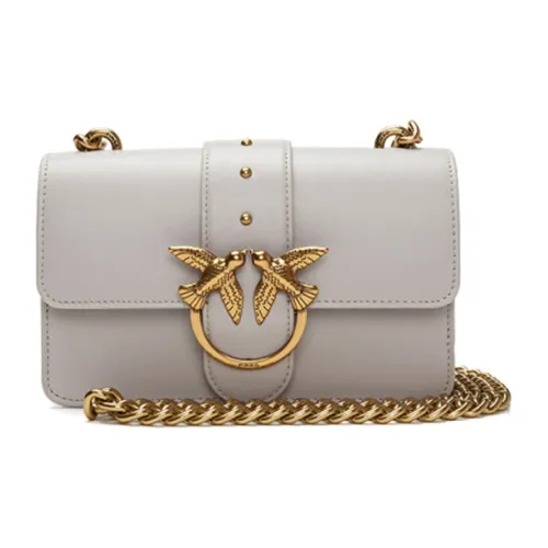 PINKO Любовь IconSIMPLY Коровья кожа Swallow Сумка Сумка через плечо Мини Женская Белая