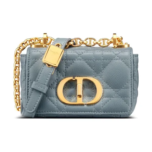DIOR Caro Телячья кожа Сумка через плечо Сумка на плечо Женская Синяя