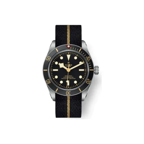 TUDOR BLACK BAY Collection Автоматический Механический Механизм Мужские Часы 39 мм Черный Циферблат Стальной Корпус Часы Тканевый Ремешок