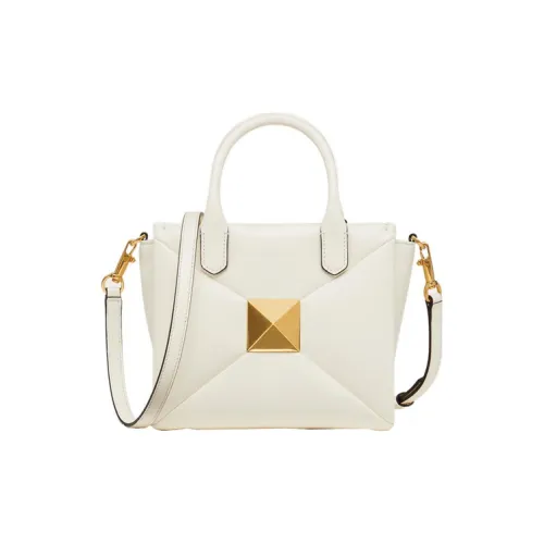 Valentino One Stud Овечья шкура Сумка через плечо Сумка Маленькая Женская Жемчужно-белая