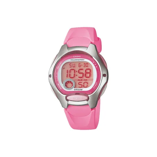 CASIO DIGITAL Collection Disk Кварцевый механизм Смольный ремешок Часы Женские Розовый циферблат LW 200 4BVDF