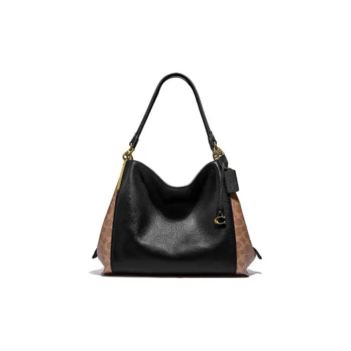 COACH DALTON Кожа Сумка Сумка через плечо Женская Черная Коричневая