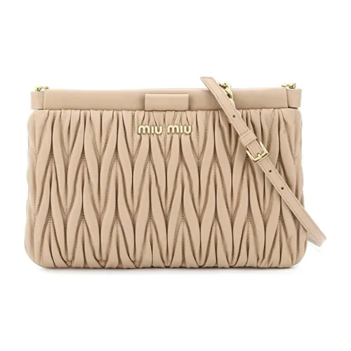 MIU MIU Напп-Кожа Ручная Сумка через плечо Сумка на плечо Унисекс Розовая