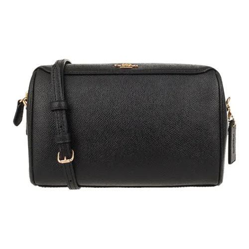 COACH Bennett кожа Бостон Сумка Ведрообразная Сумка Плечевая Сумка Женская Черная