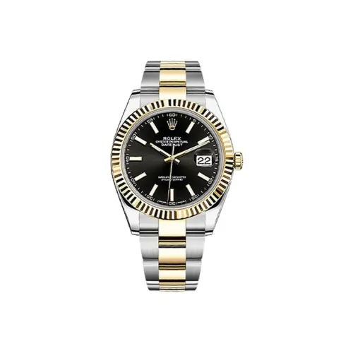 ROLEX Log Series Автоматический Механический Часы Мужские 41 мм Черный Циферблат Оболочка из Оистерстел Ремешок из Оистерстел