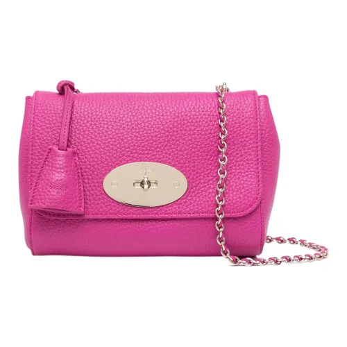 Mulberry Lily Тяжелая текстурированная коровья кожа Сумка через плечо Женская Фуксия