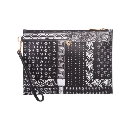 VERSACE Кожа Клатч Большой Мужской Черный