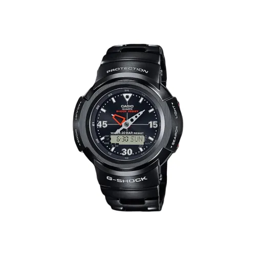 CASIO G Shock Full Metal Collection Кварцевый механизм Нержавеющая сталь Ремешок Часы Мужские Черный циферблат AWM 500 1A