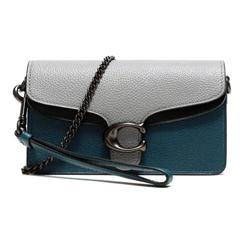 COACH Tabby Кожа Сумка с цепочкой Сумка через плечо Женская Синие Серые