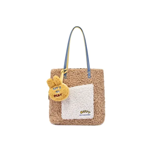 MIFFY Овечья шерсть Тоут Сумка Женская Хаки Экрю