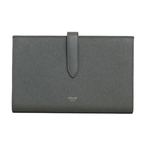 CELINE Телячья кожа с текстурой Клатч Кошелек Женский Серый