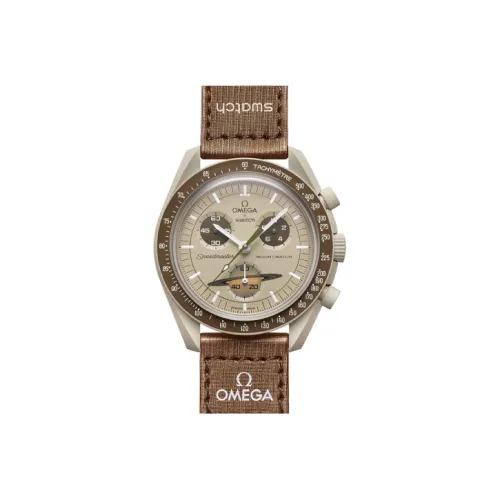 Swatch Quartz Механизм Мужские часы 42 мм Кофейный