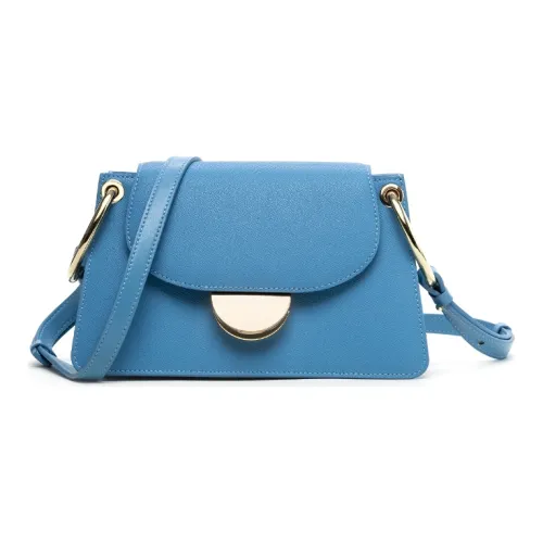 JESSIE JANE Коровья кожа Сумка через плечо Унисекс Pool Синий