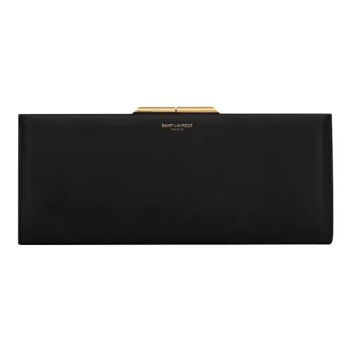 SAINT LAURENT Коровья кожа кожа клатч женский черный