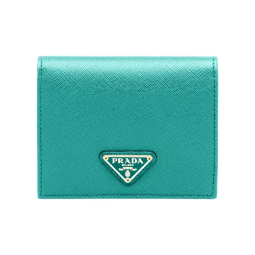 PRADA Saffiano кожа кошелек женский зеленый