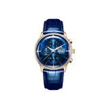 RGA1699-Золотой корпус, синий циферблат, синий кожаный ремешок