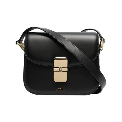 A.P.C. Joint Paragraph Гладкая кожа Сумка через плечо Сумка на плечо Женская Черная