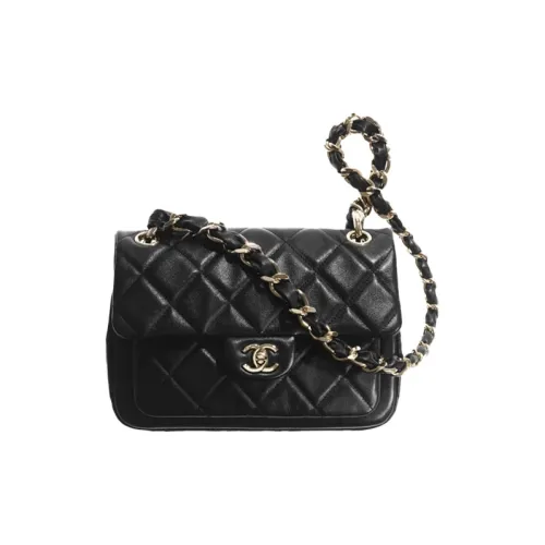 CHANEL Телячья кожа Маленькая сумочка Сумка через плечо Маленькая Женская Черная