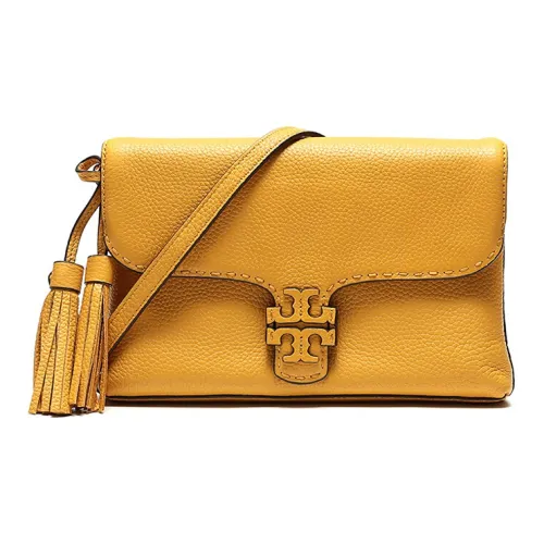 TORY BURCH McGraw Кожаная Сумка через плечо Сумка на плечо Женская Желтая