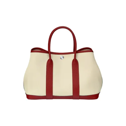 HERMES Garden Party Корова Кожа Сумка Женская Бежевая