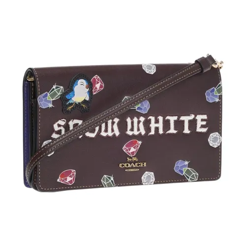 COACH Disney X Белоснежка Коллаборация Hayden Телячья кожа Сумка через плечо Маленькая Женская Бычья кровь