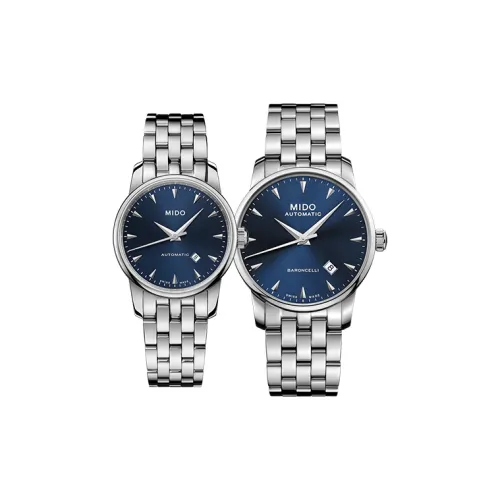 MIDO Baroncelli Collection Механические часы Унисекс 29 мм Синий циферблат Корпус из нержавеющей стали