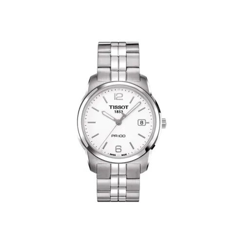 TISSOT Quartz Механизм Мужские Часы PR100 Collection 36,6 мм Серебряные