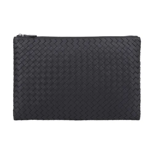 Bottega Veneta Sheepskin Clutch Large Men's Black