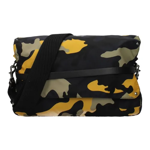 Valentino Сумка через плечо из ткани мужская желтая