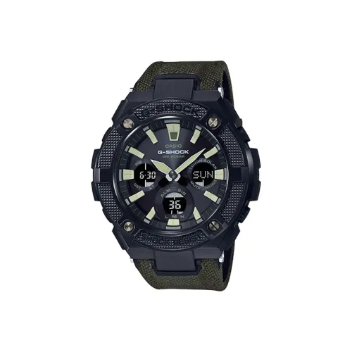 CASIO G SHOCK Солнечный кварцевый механизм Кожаный ремешок Часы Мужские Синий циферблат