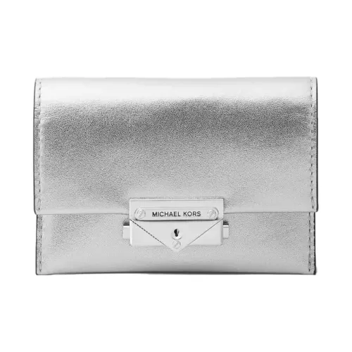 MICHAEL KORS MICHAEL KORS Luggage Collection Кожа Кошелек Картхолдер Мелочь Кошелек Женские Металл Серебряный